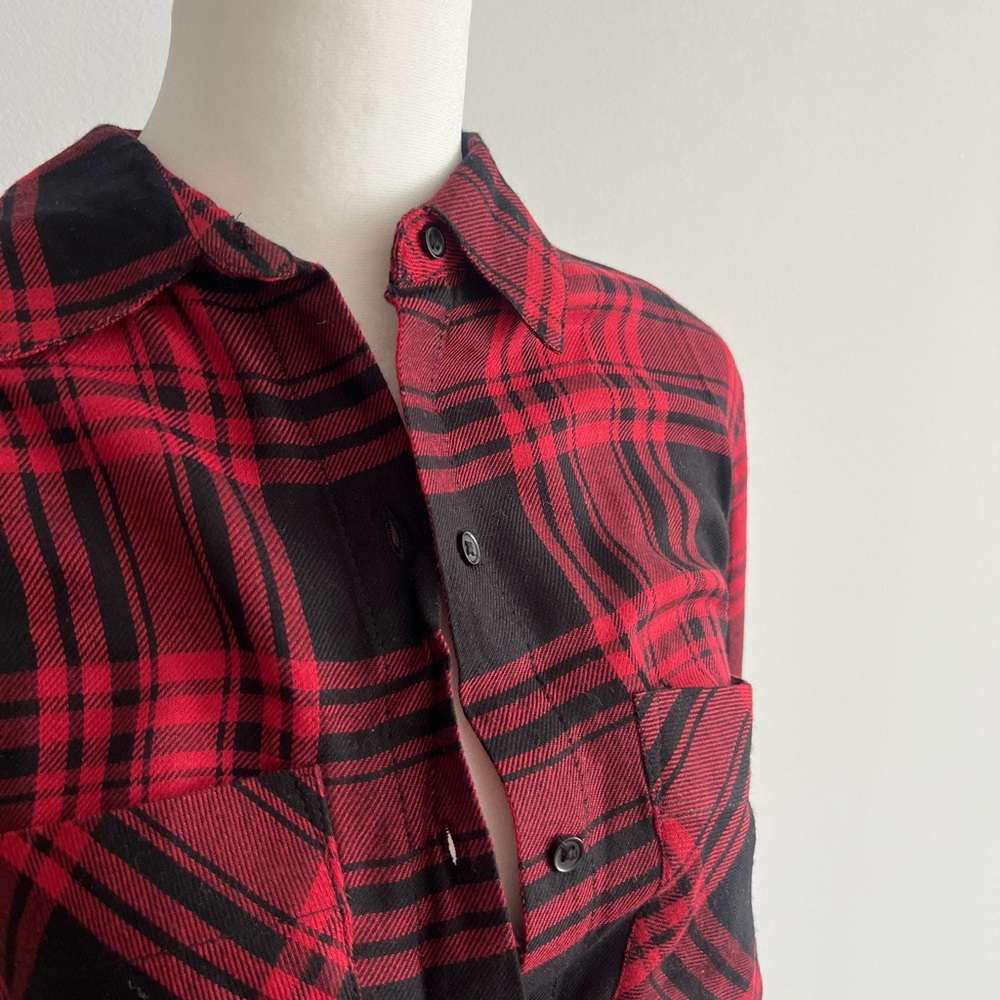 Dex Red and Black Plaid Button-Down Shirt - Picture 4 of 5